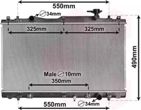 VAN WEZEL 52002126 -  Радиатор, охлаждение двигателя
